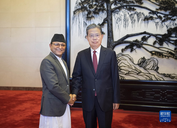 趙樂際同尼泊爾聯(lián)邦院主席蒂米爾西納舉行會談