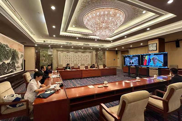 全國(guó)人大外事委員會(huì)副主任委員王超與羅馬尼亞眾議院外委會(huì)主席比羅舉行視頻會(huì)議