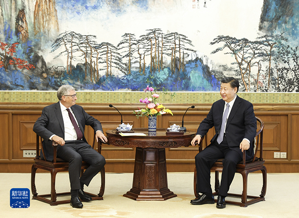 習(xí)近平會(huì)見美國比爾及梅琳達(dá)·蓋茨基金會(huì)聯(lián)席主席比爾·蓋茨